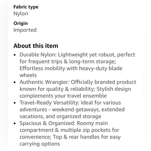 Wrangler Wesley Rolling Duffel Bag - Picture 11 of 11